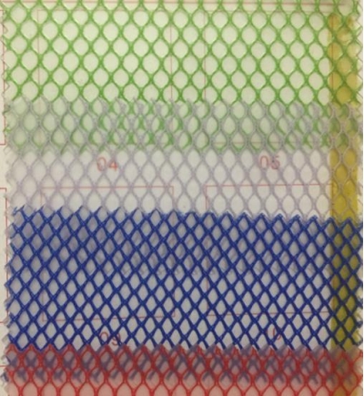 DG-GZ TPU Mesh Fabric Transparent Hexagon Mesh Density: 60 Composition: PVC Weight: 500G Yarn Count: 100 back view